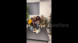 Israel: The mothers of the three returned hostages at the reception point, alongside the Head of the IDF Manpower Directorate