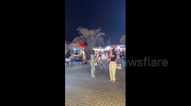 Elephant spooked by fireworks tramples five people at festival in Thailand