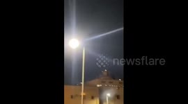 Flames pour from engine following bird strike in Saudi Arabia