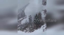 Avalanche crashes onto closed road in Cottonwood Canyons