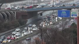 Spain: Fog and rain in Madrid