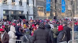 USA: Trump Supporters Queue Outside Capitol One Arena Ahead Of Inauguration 3
