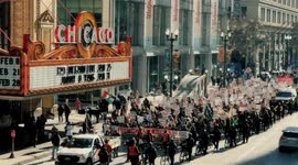 Protesters in Chicago march to Trump tower against the Trump Inauguration and his policies
