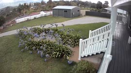 A wild storm in Mudgee NSW, Australia on 15 January 2025. Foam construction blocks were blown into the house, breaking the balustrade.