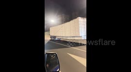 Overloaded Mini Carries Cargo Twice Its Length in China