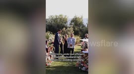 Uncle officiant pranks niece and