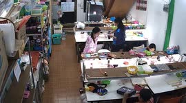 Jewellery shop workers scramble to extinguish flames from flammable liquid