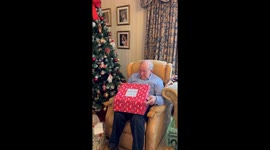 Grandpa Surprised With Puppy For Christmas