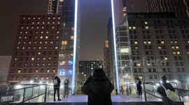 The annual Winter Lights festival held at Canary Wharf features a wide range of artistic light sculptures