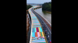 Journey through colorful coastal highway in S China
