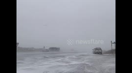 Nearly blizzard Conditions in Amarillo on January 20th 2025
