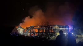 Asbestos fears after fire destroys former shoe factory