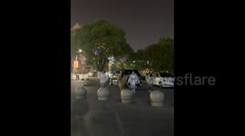 China: Misstep on the Jump While Take Video with Friends