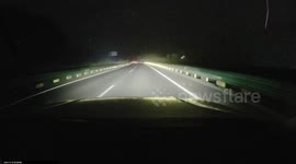 Driver crashes into mystery object left strewn across road
