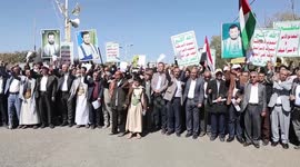 Yemen: Protesters rally against Israel and in support of the Palestinian people in Sana'a