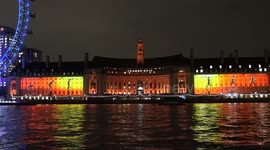 Samsung Galaxy s25 series promotional video on County Hall next to the London Eye