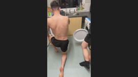 Exclusive- Boots in the washer?! Washing machine disaster caught on camera