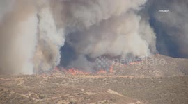 US, Los Angeles: Castaic Hughes Wildfire Continues To Grow Part 2