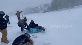 US: Southerners Embrace Rare Snow, Making Most Of Winter Storm