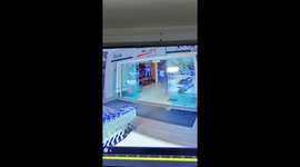 Automatic glass door shatters on a boy as it closes in Malaysia