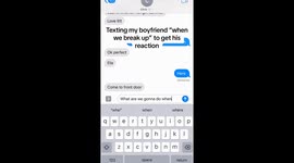 Girlfriend tries to get a rise out of her man with a prank text *Hilarious*