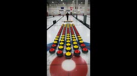 Exclusive- 96 Curling stones collide in satisfying chain reaction