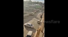 Palestine: Israeli forces chase a Palestinian ambulance transporting an injured youth during their raid into the city of Halhul, north of Hebron