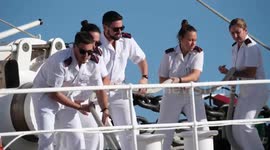 Spain: Princess Leonor departs Spain for Brazil on her first ocean voyage with Elcano
