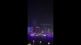 Drones light up night sky in China's Chongqing