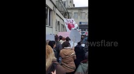 Serbia: Students protest at University of Kragujevac
