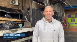 Moment lorry erupts in flames in suspected arson attack which sees business owner lose £25k