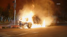 US, Los Angeles: Adams Normandie Possible Arson Auto Fire