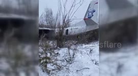 Russia: An-24 Passenger Plane Skids Off Runway in Khabarovsk Krai