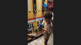 Malaysian vendor uses petrol pumps to dispense drinks