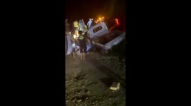 Two residents were killed by a landslide in Indonesia, a number of vehicles were badly damaged