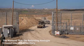 Israel: Four returning hostages crossing into Israeli territory