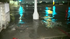 US, Los Angeles: Sun Valley Flooded Roadways