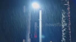 US, Los Angeles: Sylmar Rain