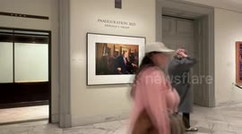 US: Smithsonian National Portrait Gallery in Washington exhibits a portrait of President Trump