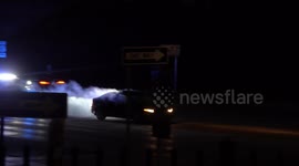 High Speed Chase in Paducah, Kentucky as Suspect's Car Billowing Smoke While Being Pursued by Paducah Police and McCracken County Sheriff's