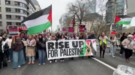 Belgium: Demonstration in Brussels gathers thousands in solidarity with Palestine
