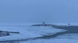 US: Canadian Vessel Manitoulin Freed From Lake Erie Ice