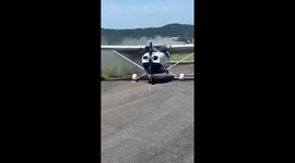 Pilot escapes from light aircraft as it catches fire in Brazil