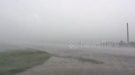 Strong Microburst Hits Southern Manitoba