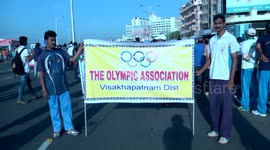 Rio Olympic-Olympic Day run-2016 conducted by the Olympic Association in Visakhapatnam city of india