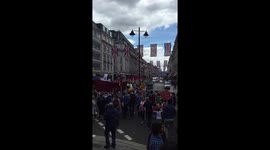 Thousands march through central London as teachers go on strike