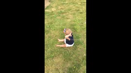 Baby does abs workout