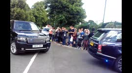 Prince Harry arriving at the Wigan Youth Zone