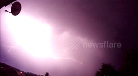 Amazing lightning storm over Rybnik Full HD