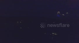 Drone Flying Through 4th of July Fireworks